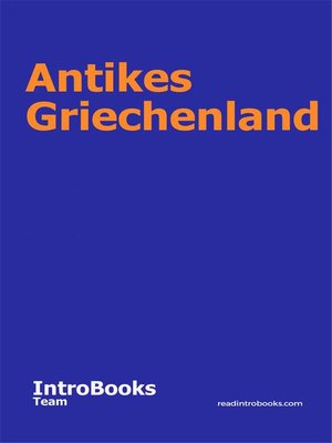 cover image of Antikes Griechenland